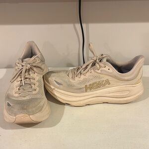 Hoka Women's Beige Athletic Shoes